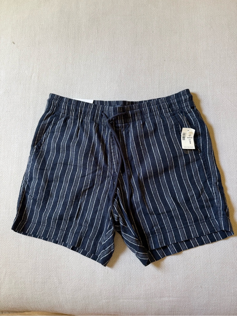 Aeropostale All Day Jogger Shorts Men’s Small Rust Red Striped 6.5” Linen